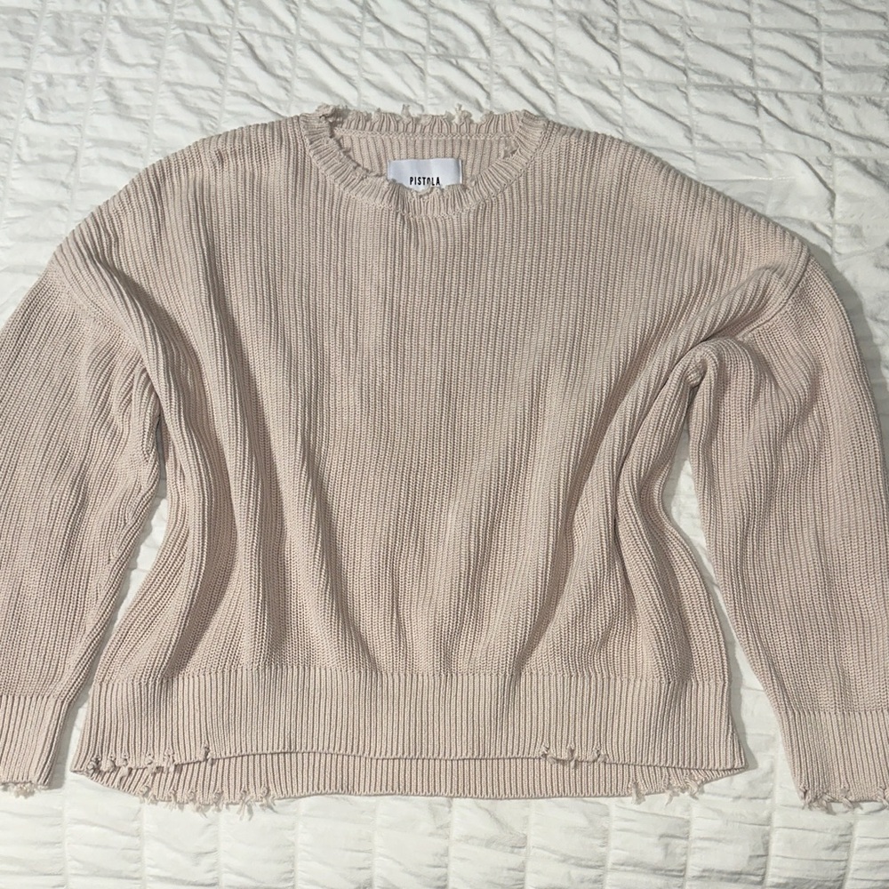 Pistola Soft Beige Crew Neck Sweater